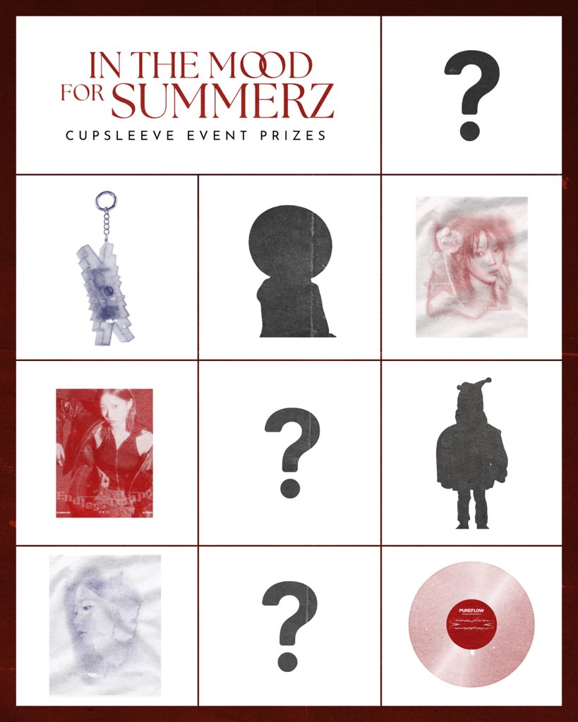 FimilyProjects's tweet photo. ✧.* 📷 IN THE MOOD FOR SUMMERZ: CUPSLEEVE EVENT ˙✧˖° ༘ ⋆｡˚ 🐯🍃 

— RAFFLE & PRIZE ITEMS
🎁 Here's a sneak peek of the 'birthday presents' for #InTheMoodForSummerz SUMMERZ Cse birthday bash! 👀

🔗 Register for the event here: https://t.co/LmylbqPXns

#CHAEWON #KAZUHA
#LE_SSERAFIM
