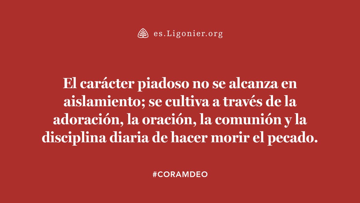 LigonierESP's tweet photo. #CoramDeo: El carácter piadoso no se alcanza en aislamiento; se cultiva a través de la adoración, la oración, la comunión y la disciplina diaria de hacer morir el pecado. Pidámosle al Señor que nos muestre qué aspecto de la gracia necesita más su atención en nuestras vidas, y procurémoslo con la confianza de que su Espíritu ya está obrando en nosotros.

Lectura para hoy: 2 Pedro 1:5-7