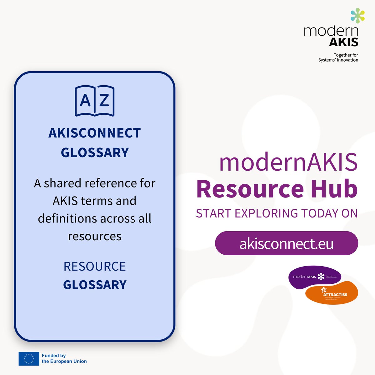 modernAKIS's tweet photo. 🚀 Discover what the #modernAKIS Resource Hub has to offer on #AKISConnect!

🌱 Explore resources across 4 dimensions, all connected by a shared AKIS language.

🛠️Follow this series as we uncover each dimension and how it can support your work!

👉 https://t.co/Tb9YKHnaVc

#AKIS https://t.co/eQPceHuRXC