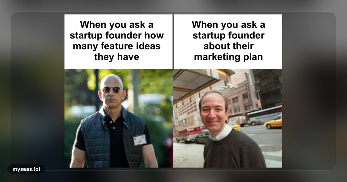 MySaaSLol's tweet photo. Jeff Besos styles
https://t.co/3uDp7pFHoV
#Feature #Marketing #Meme https://t.co/jQIds6vFdA