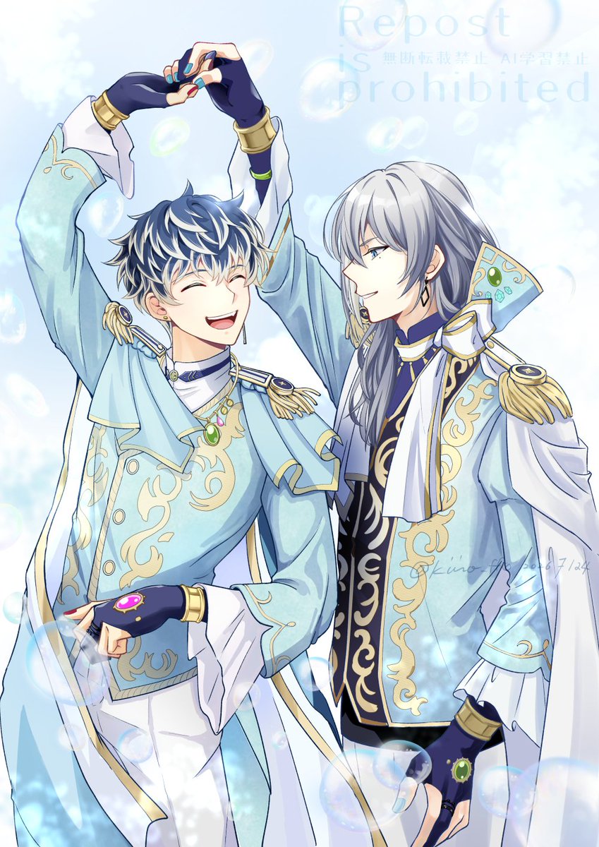 kiiro_ff0's tweet photo. ドルコレのユキさんとモモちゃん。
ダンスしてる時のオフショ？な感じ。

❄「モモ、くるって回ってみて。」
🍑「こうかにゃぁ。」
❄「ふふ、上手。」 https://t.co/4Qu280O2Qi