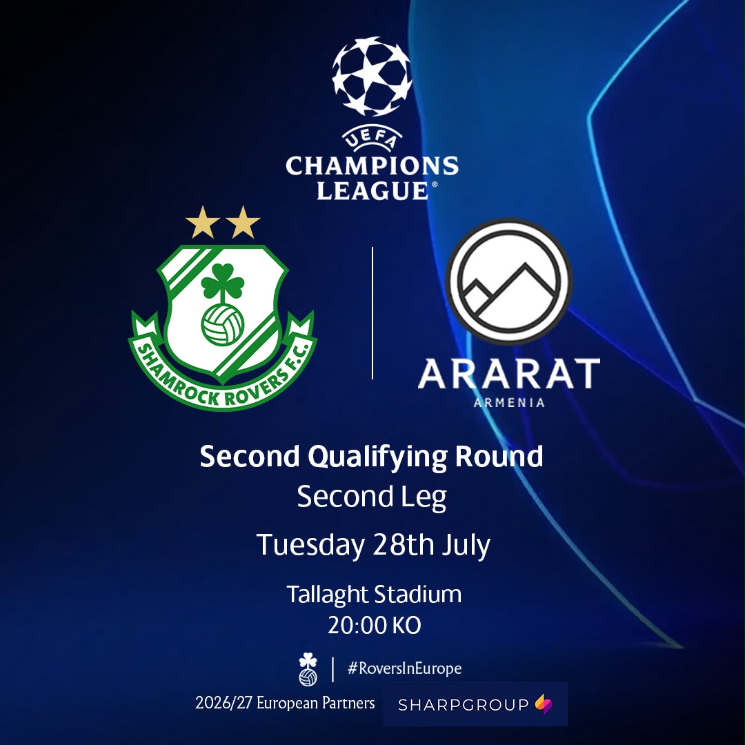 ShamrockRovers's tweet photo. 🟢 𝗖𝗢𝗠𝗣𝗘𝗧𝗜𝗧𝗜𝗢𝗡 🟢

We’re giving away 2 tickets to our Champions League Qualifier in Tallaght on Tuesday night ☘️

To enter, simply retweet this tweet 👍🏼

𝙏𝙞𝙘𝙠𝙚𝙩𝙨 𝙧𝙚𝙢𝙖𝙞𝙣 𝙖𝙫𝙖𝙞𝙡𝙖𝙗𝙡𝙚 𝙩𝙤 𝙗𝙪𝙮 𝙫𝙞𝙖 𝙩𝙝𝙚 𝙡𝙞𝙣𝙠 𝙗𝙚𝙡𝙤𝙬 👇

🎟️ https://t.co/OF9mmHFYYK

#RoversInEurope