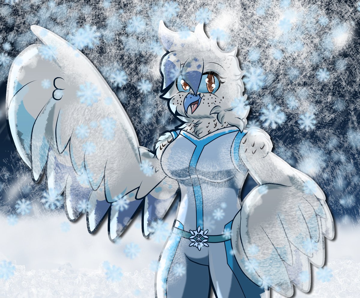 bossmiller52's tweet photo. Your friendly snowy owl is here for you 
Art attack for ❄️@FrutigerOwl ❄️
#artfight2026 #art #artfight #artfightattack https://t.co/luwcGFOvsy