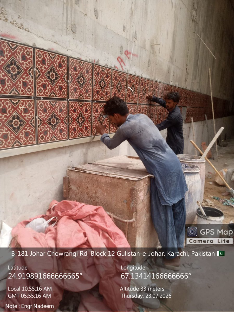 murtazawahab1's tweet photo. Work on the construction of Munawar Chowrangi Underpass has been completed &amp; it will be opened for public on Sunday. The beautification &amp; tiling of its side walls will continue. After opening the underpass, the slip and service lanes will also be constructed #KarachiWorks https://t.co/QHAY7vtTJA