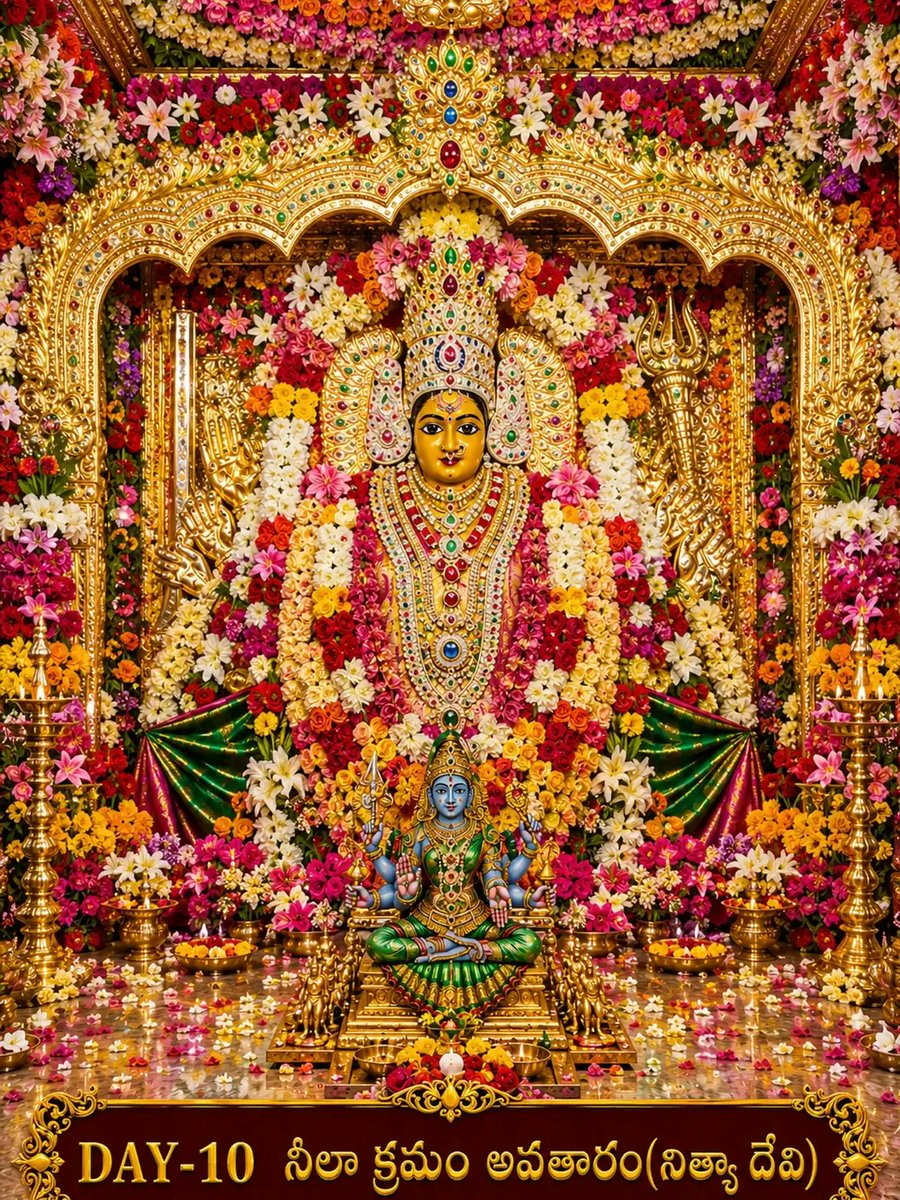 HiWarangal's tweet photo. ఈరోజు శాకాంబరీ ఉత్సవాల్లో భాగంగా నేడు పదోవ రోజు నిలాక్రమంలో భద్రకాళీ అమ్మవారు⛩️🔱🌺🪔🥥🙏
#భద్రకాళీశరణంమమః
#ShakambariDevi 🌿🍅🍆🥦🍅
#BhadrakaliNamosthute 🙏
#24JUL2026
#Nithyadevi
#AshadhaMasam
#Vikky 📸
#ShakambariUtsavalu
#CulturalHeritage
#WarangalTemples 🇮🇳 https://t.co/yZCn3GKSbP