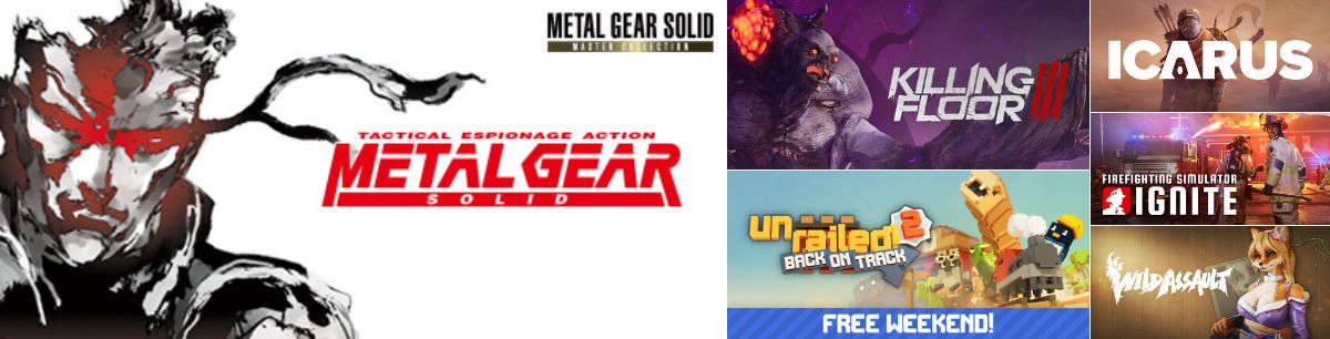 jushimatsu_JP's tweet photo. 【フリーウィークエンド】Steamで「METAL GEAR SOLID (MASTER COLLECTION版)」「Killing Floor 3」「「Unrailed 2」など6タイトルが週末無料プレイに https://t.co/AsrKOyHIVk https://t.co/JPpM6xk6g1