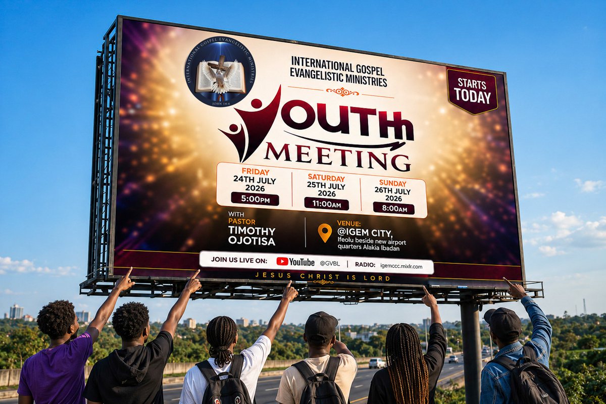 igemcity's tweet photo. 🔥 YOUTH, THIS IS YOUR MOMENT!
Encounter Jesus • Discover Purpose • Experience Transformation

#igemccc #YouthMeeting #YouthForChrist #JesusSaves #transformation #empowerment https://t.co/p652KcZZ3v