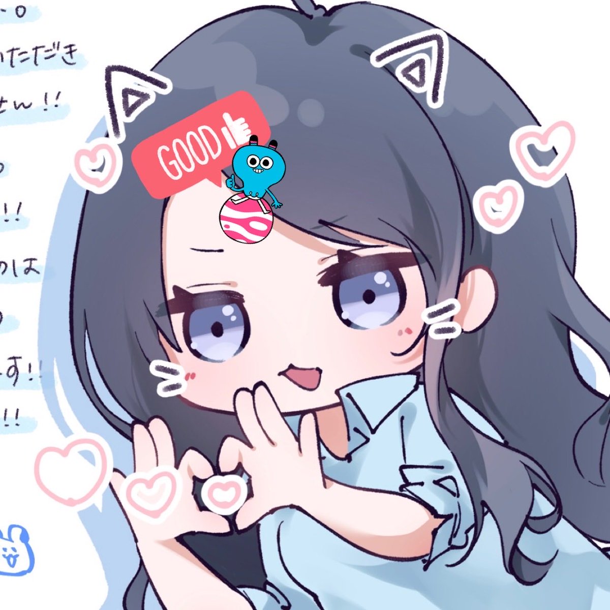 Pa_aato's tweet photo. 退職しちゃうお姉さんへの寄せ書き、1人1ページ貰えたからあいぱよで描いてシールプリントして貼り付けた𛰙᭜𖫴𖫰𖫱𖫳𖫲𖫲𖫳𖫴𖫰𖫱꛰ ᭜𖫴𖫰𖫱𖫳𖫲𖫲𖫳𖫴𖫰𖫱꛰ಣ
似顔絵✐☡ https://t.co/uoaF0zKbz5