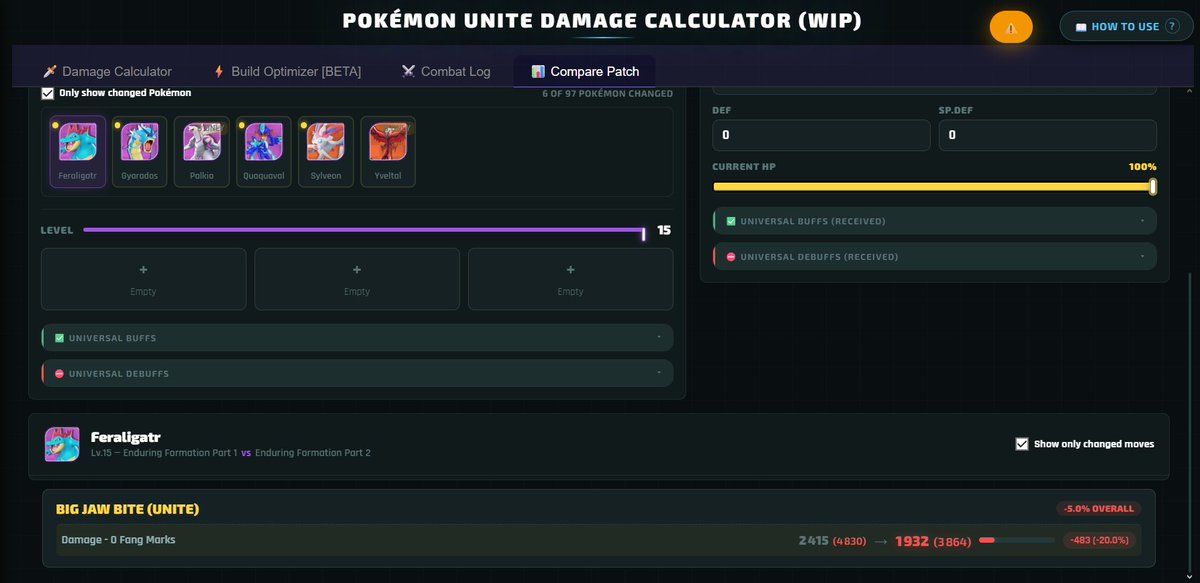 FizzeyS's tweet photo. 🔧 Unite Tools v3.6.0 Update is live !

✨ New: Compare Patch - see exactly what changed between two patches, with past patch data now saved instead of overwritten
🔄 Update: Build Optimizer tab
🛠️ Fixed Universal Buff/Debuff bugs
📊 Pokemon data updated

https://t.co/QHcVDcGSkV https://t.co/HSLM4TwSSr