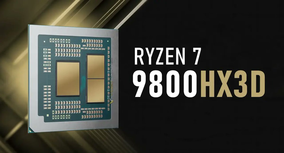 VideoCardz's tweet photo. AMD preparing 8-core Ryzen 7 9800HX3D gaming laptop CPU for CES 2027 reveal 

https://t.co/Pt98L63C15 https://t.co/PwP6U99IBS