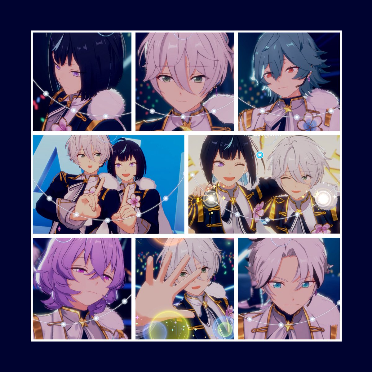 luv_Lov_SAH's tweet photo. もっこすさん（ @kk82778488 ）がなつかんドルラン上げを見守ってくれるとのことで遠慮なく付き合ってもらう会🎀
ついでにエスくん紺ぶるも遊んで貰えたしひなたくんもめためたに浴びた☀️
イベお疲れ様でした🔫💦🦈ぴぴ披露もおまちしております☺️
大接待すぎるcomたちはツリーに続く🎶 https://t.co/Urhb3KM1sm