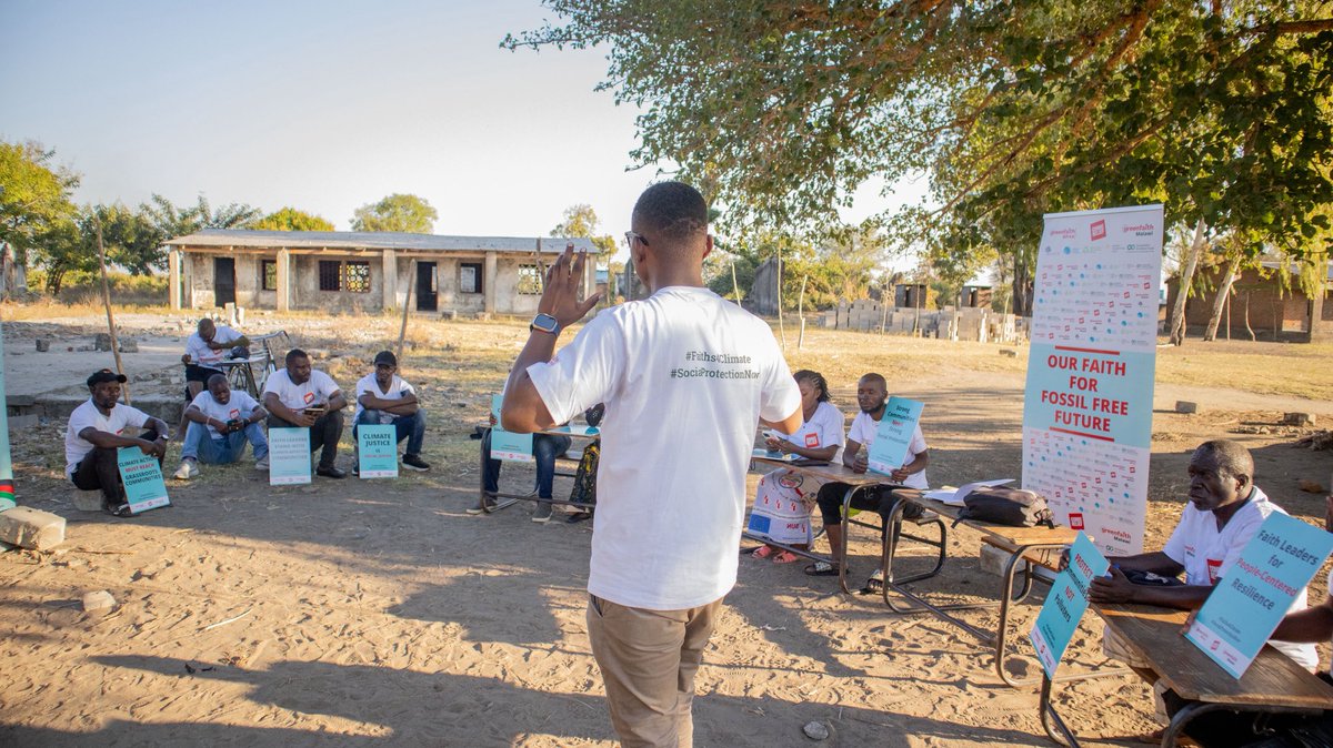 GreenFaith_Afr's tweet photo. GreenFaith Africa in Malawi continues to bring the conversation on climate responsive social protection and a just energy transition closer to the people.

#CircleofCare #ClimateChange https://t.co/SsyTXXfLJp