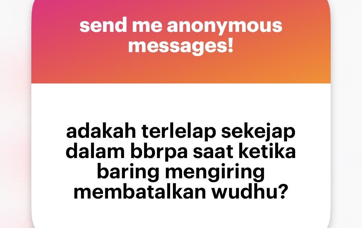 mnasrullah00's tweet photo. Di sisi mazhab al-Shafi’i ya, terbatal jika tertidur tanpa punggung di lantai.

Perlu ambil wuduk semula. https://t.co/2H1odzbXAS