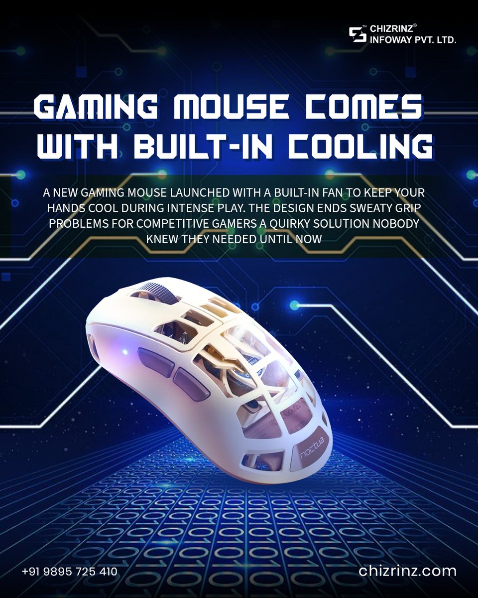 chizrinz's tweet photo. Stay Cool. Play Hard. 📷📷
Say goodbye to sweaty hands during marathon gaming sessions! This innovative gaming mouse features a built-in cooling fan that keeps your grip comfortable and your performance consistent. A smart blend of technology and gaming comfort that's changing https://t.co/MoLnNGzWPt