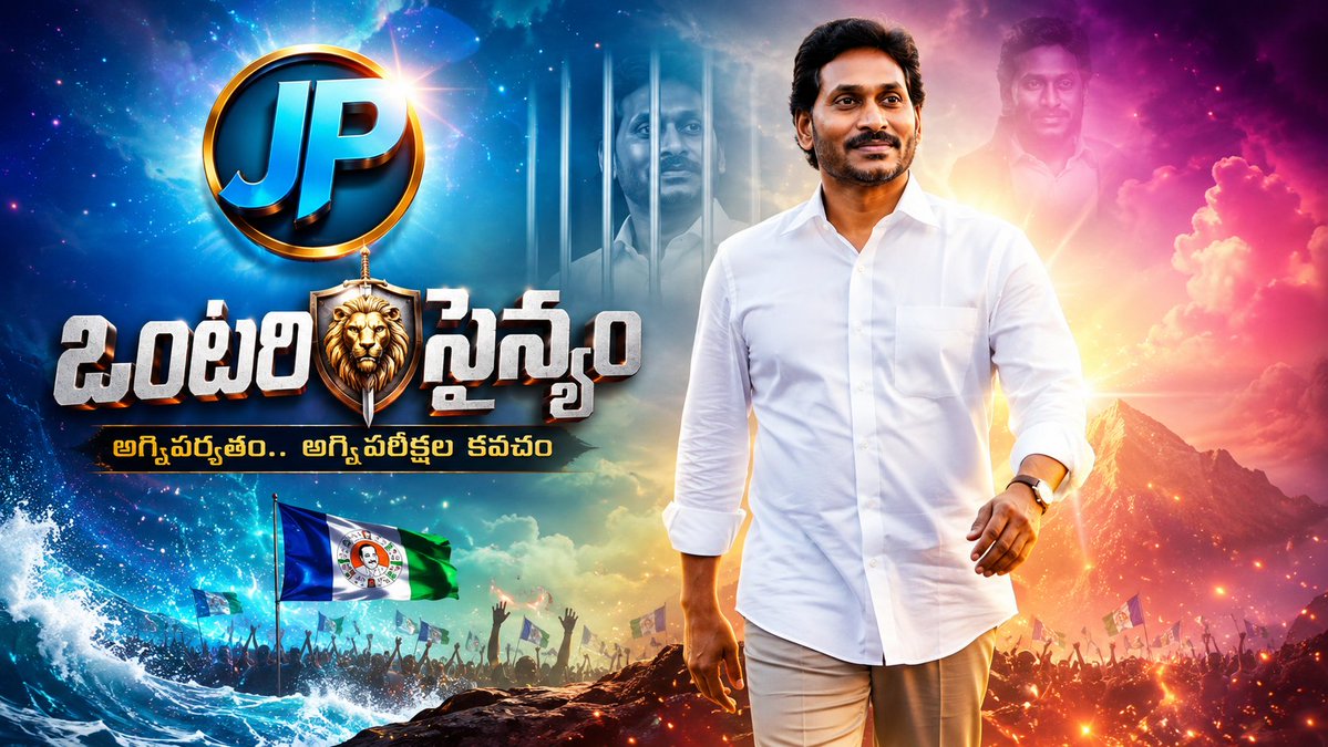JPSREDDY123's tweet photo. ఎన్ని ఉప్పెనలొచ్చినా
చెదరని చిరునవ్వుతో నిలబడ్డ
ఒంటరి సైన్యం! 🌊✊

పేదల కన్నీళ్లు తుడిచి,
మహానేత ఆశయాలకు జీవం పోసిన
ఆత్మీయ స్పర్శ. ❤️

"నేను విన్నాను, నేను ఉన్నాను"
అన్న భరోసా..!

ఆయన కేవలం పాలకుడు కాదు,
ప్రజల గుండెల్లో నిలిచిపోయే
ఒక ఉద్వేగభరిత శకం! 🌟🔥
#YSJagan 
#APPolitics https://t.co/WL4dVqBjlb