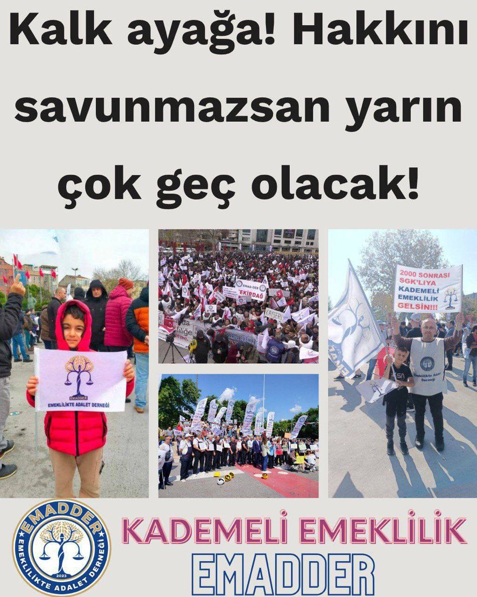 ragip01akyol's tweet photo. @mihribanugurluu @EmadDernegi Durmak yok yola devam ✊ 
Kademe Bizim Onur Meselemizdir.
@EmadDernegi
#KademeyeYasa https://t.co/8unrIcz5wG