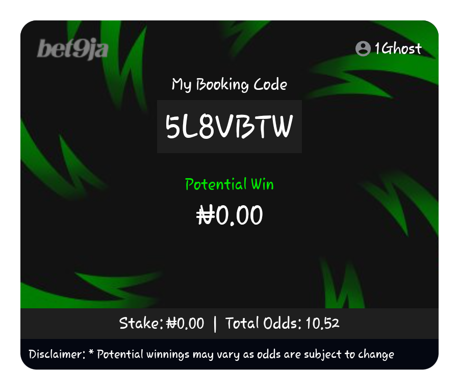 The_Ghosted's tweet photo. 104 ODDS - 5L8V7SC 🥵🥶
10 ODDS - 5L8VBTW 🔥🔥
9 ODDS - 5L8VDMH 🔥🔥

#Bet9jaCode 🤑♻️

TELEGRAM 👉 https://t.co/7WJYZi9oyb 

🤝✌️ https://t.co/VXIvdktzMJ