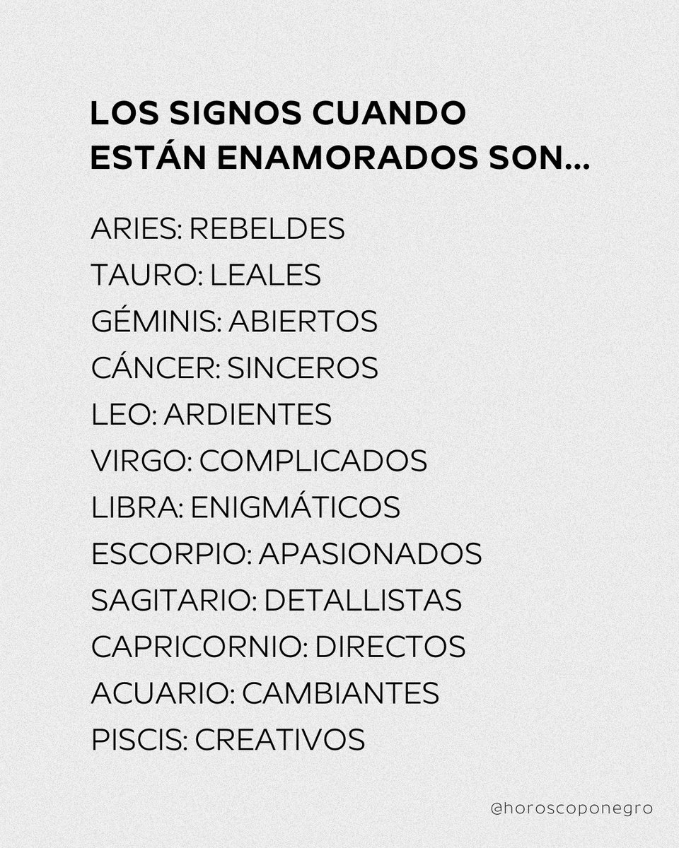 horoscoponegro's tweet photo. Los signos y el amor ✨🖤 https://t.co/LLIpZ8OXtb