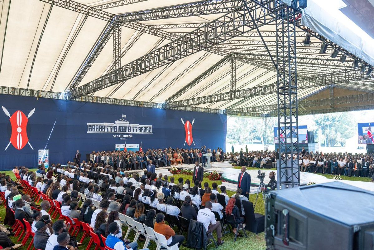 WilliamsRuto's tweet photo. At State House Nairobi and in partnership with the United Nations Development Programme and Kenya Private Sector Alliance, we launched the Next Generation of Kenya Youth Employment Programme, an initiative that will empower more than 30,000 young Kenyans and be scaled up to 100,000 over the next three years.