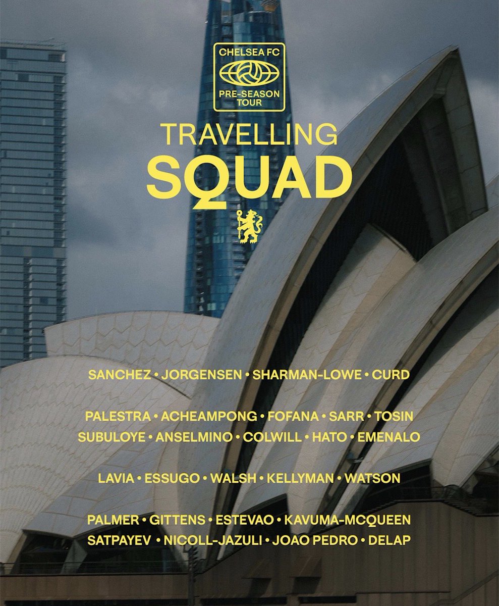 CFCDaily's tweet photo. 🚨🔵Chelsea Travelling Squad for the tour. [chelseafc] https://t.co/uxwNBHZYGy