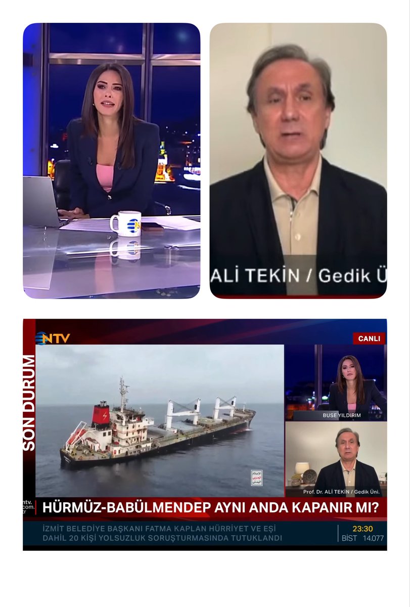 AliTekin04's tweet photo. @ntv ‘de @buuseyildirim ’ın sunduğu haber kuşağında ABD-İran savaşında gelinen yeni aşamayı değerlendirdim.

https://t.co/hjHx9Batda https://t.co/7TFrB49QST