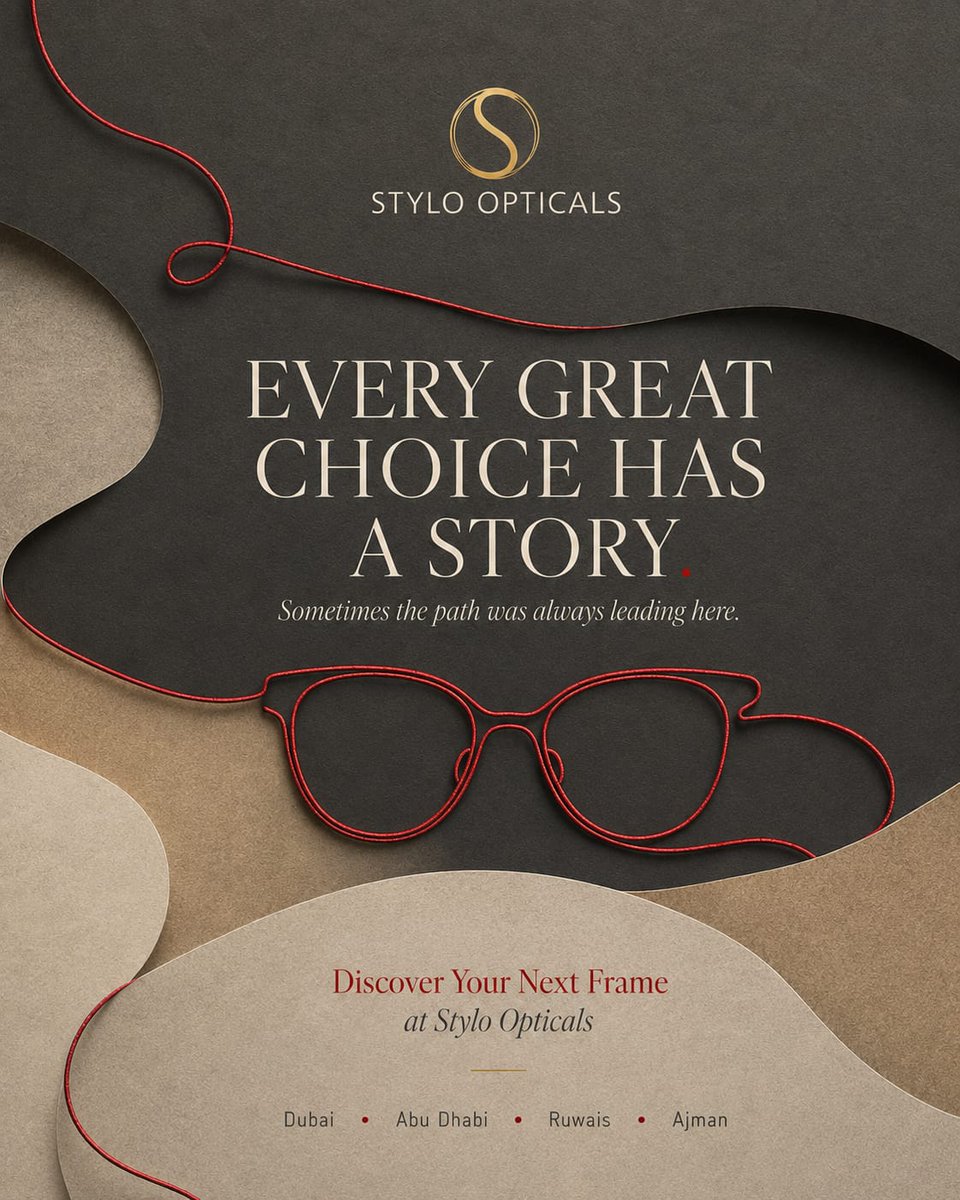 styloopticalss's tweet photo. Every great choice has a story.

The right frame isn't just something you wear—it's part of the moments that shape you.

Discover the frame that feels like it was always meant for you.

📍Dubai • Abu Dhabi • Ruwais • Ajman

#StyloOpticals #Eyewear https://t.co/Nv3K92RS1I