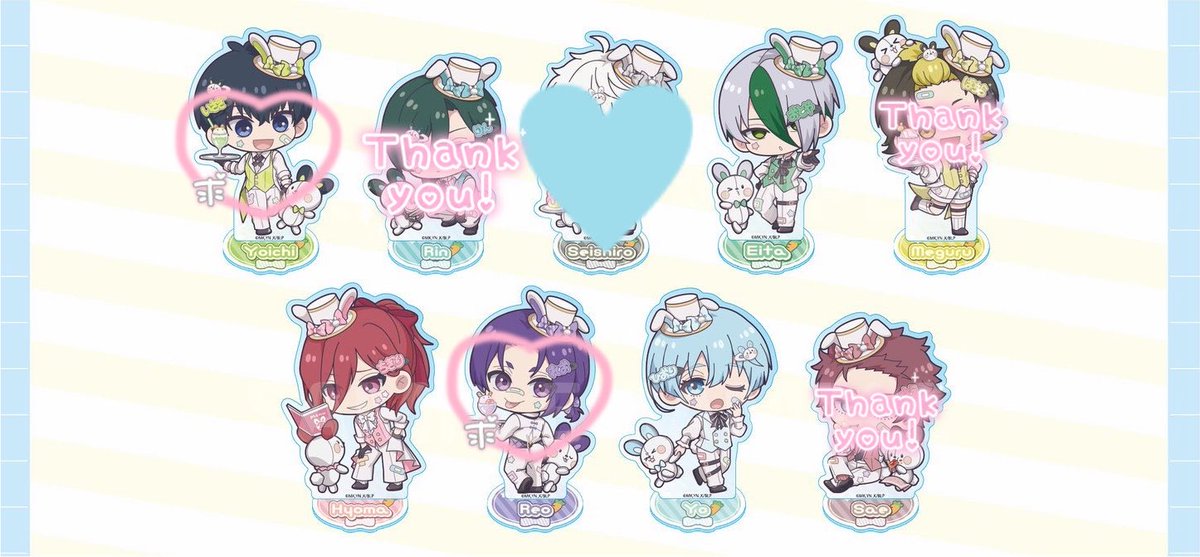 arya___00's tweet photo. @no_TL 
【交換譲渡】ブルーロックオウチデ Ouchi-de Collection Bunny Style ファボテリア　FavoteriA アクリルスタンド アクスタ

【譲】乙夜、千切、氷織
【求】定価+送料 or 潔、御影 玲王

＊交換譲渡優劣ございません
＊求は同数で求めているため交換と同時の買取も検討いたします https://t.co/Q7qTBBiigm