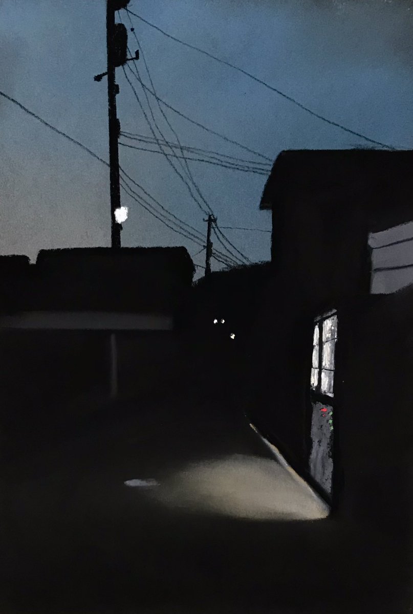 miya_pastel1's tweet photo. パステルで描いた夜道 https://t.co/Mj1W9znmL9