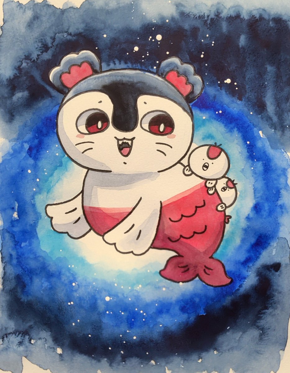 harukabcc's tweet photo. そういや今日ちいかわ映画公開日ですね✨
というわけでらくがき1枚🎨

セイレーンちゃんすきすき侍🥰 https://t.co/TtOkdeezbB