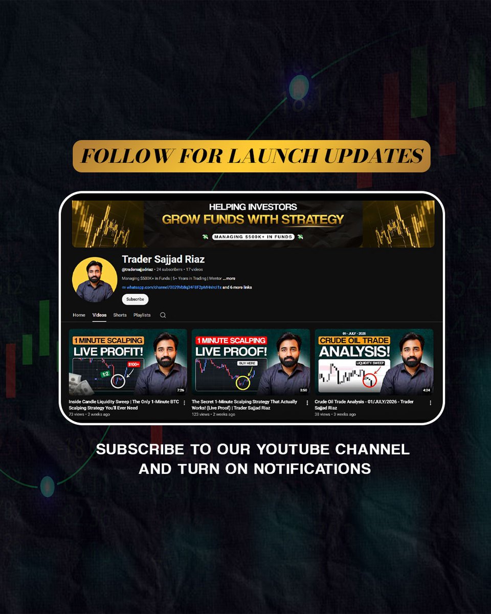 tradersajjad's tweet photo. Ready to become a confident trader?
Our 100% FREE Price Action Mastery Course is coming soon!
📈 Learn Price Action from Beginner to Advanced.
📺 Subscribe to Trader Sajjad Riaz on YouTube
📢 Join our WhatsApp Channel via the link in our YouTube bio.
#PriceAction #ForexTrading https://t.co/WNpKP9vsRk