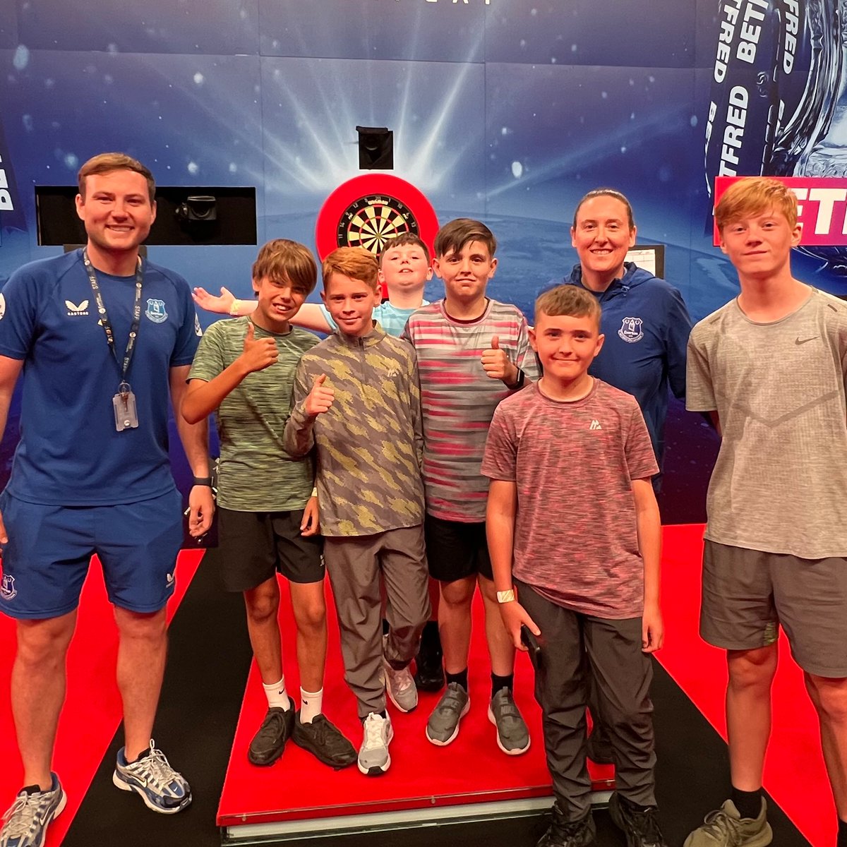 EITC's tweet photo. 🎯👏 Young people from our Primary Education and #PLKicks programmes had the chance to play like their heroes at @WGBpl! 

Led by JDC Darts, our participants enjoyed an action-packed session of darts activities, developing their skills while having plenty of fun. 💙

#SteveMorganFoundation | @PLCommunities