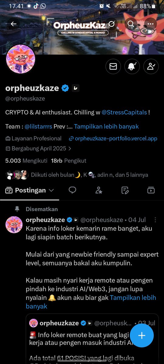 prettyaolin's tweet photo. @orpheuskaze haloo ka, aku izin ikut yaa, jujur lagi cape bgt pengen cepet kerja tapi harus nunggu wisuda dulu bulan depan dan saat ini lagi terkendala biaya buat wisuda, dengan keadaan ekonomi keluarga yg lagi ga baik baik aja, tiap hari selalu takut besok siapa lagi yg dateng nagih hutang😭 https://t.co/hu6lQaZ7GA