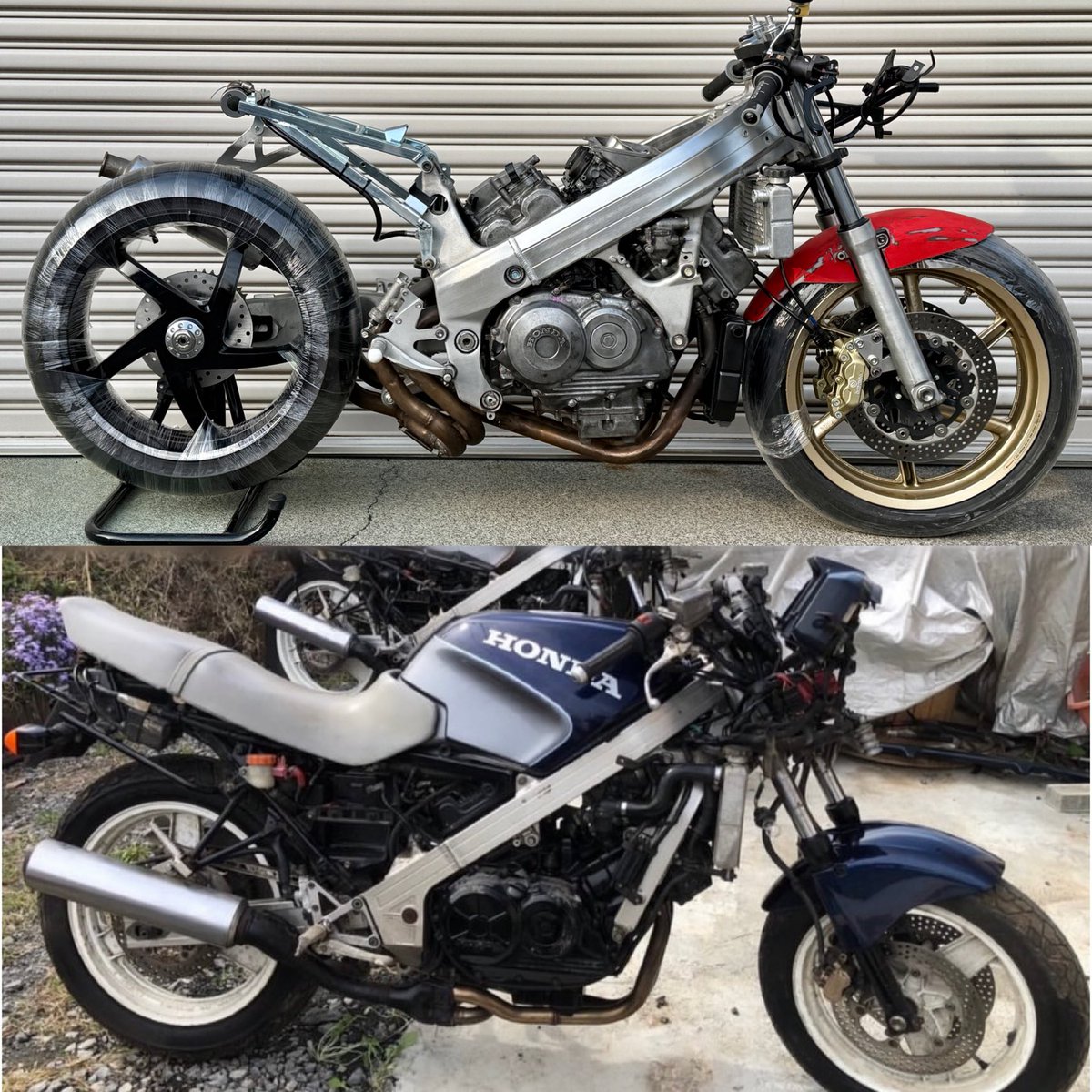 93RVF750's tweet photo. 左は俺の
右はワークス
#forcev4 https://t.co/lZSDL9uX4f