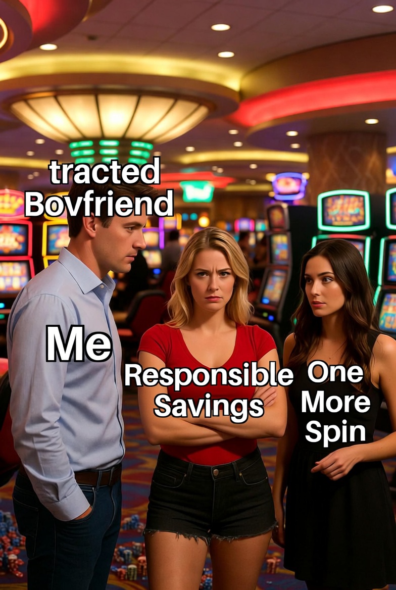 airesstotle's tweet photo. @sweetflips POV: You told yourself you'd only play for 30 minutes and
me staring at "One More Spin" while Responsible Savings gives me the death glare😤😤

what would u choose @sweetflips? 🤣 Stop or Spin more? HAHA https://t.co/aa1RwXP2Fl
