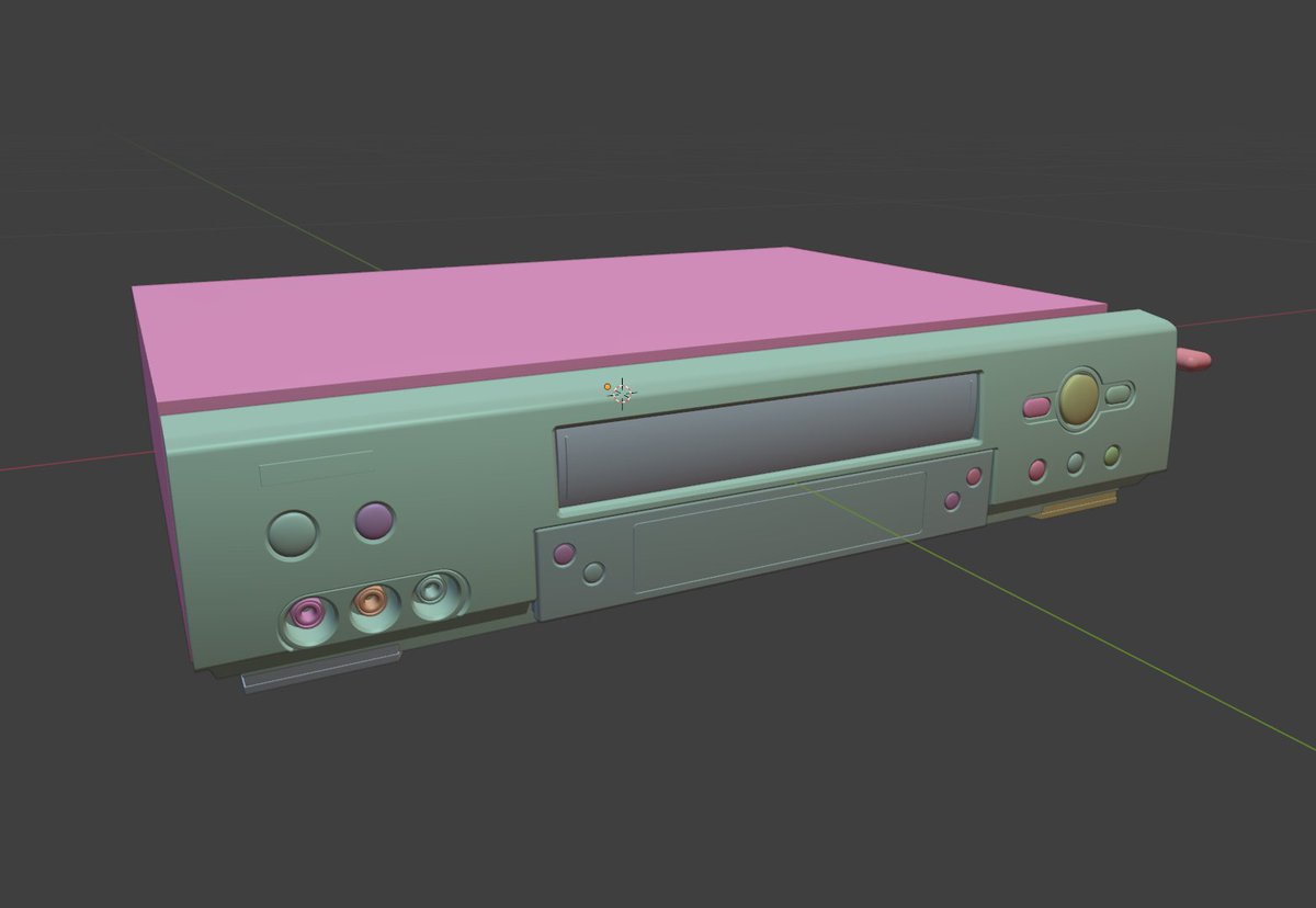 MarvinLeeeeeeee's tweet photo. 友人から借りっぱなしのVHSデッキ。
#blender
#plasticity https://t.co/g2ZHFmfBKs