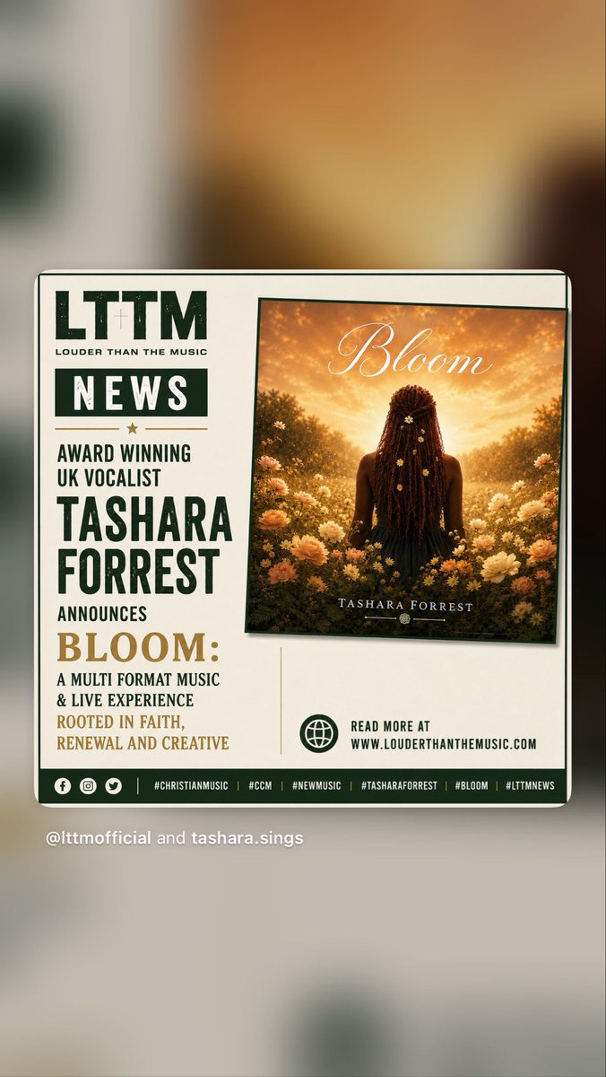 Tasharaofficial's tweet photo. 27 days.
A book.
A new single.
A live music experience.
Seeing Bloom come together like this feels surreal.
This is what following the breadcrumbs looks like!
Thx @lttmofficial for publishing this 🙏🏾
Read full article:
https://t.co/qOsJsSvKlC
#BloomLive #TasharaForrest https://t.co/637ucxFttJ