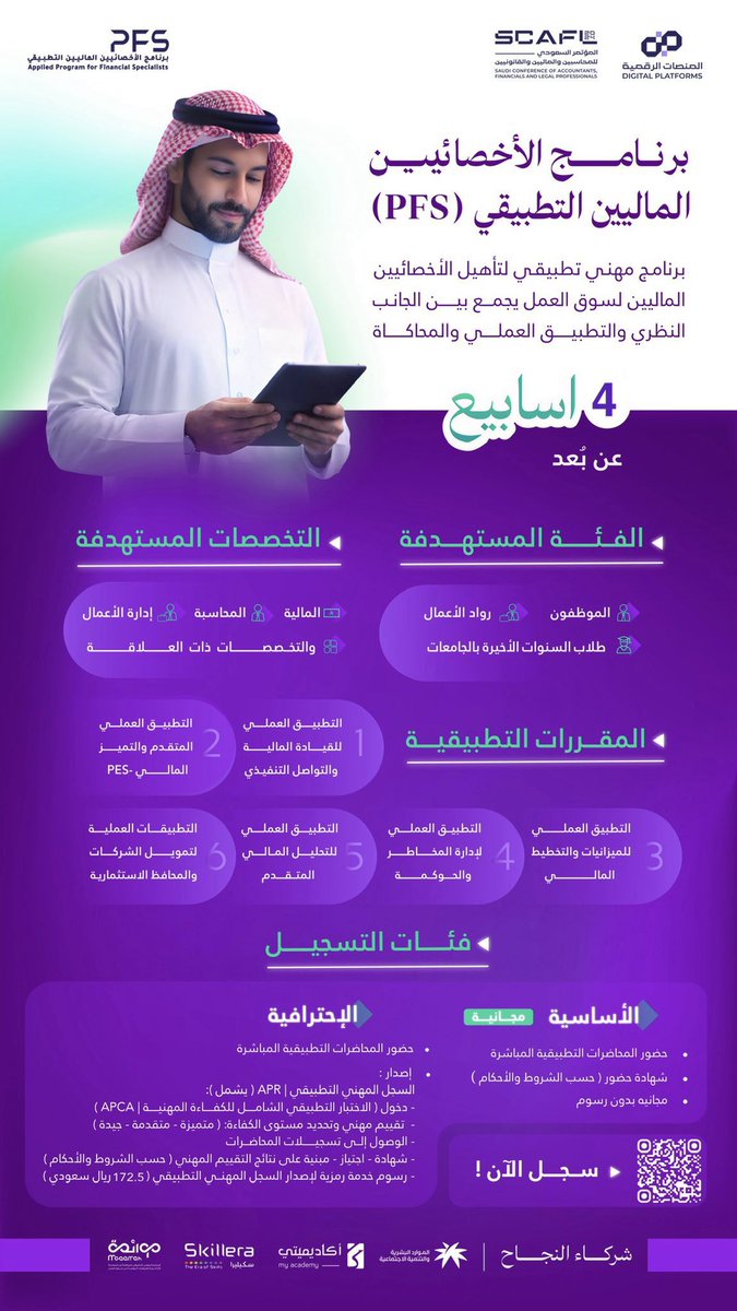 ALSHAHRANI_S_S's tweet photo. التسجيل 📍متاح الان 📍في برامج #مواءمة :
🔺 برنامج المحاسبين المميزين 
🔺 برنامج الأخصائيين الماليين التطبيقي 
🔺 البرنامج التطبيقي التخصصي للتسويق والمبيعات والاتصال MSC
🔺 معسكر الموظف الشامل التطبيقي 

▪️للتسجيل في برامج ومعسكرات مشروع @MOAAMAH عبر :

https://t.co/kO5C0gulXD https://t.co/xh0rsfL6W2