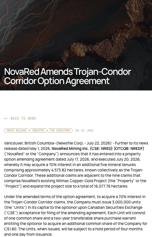 Hoganallow's tweet photo. 30% COPPER DEMAND GROWTH COULD REWARD NEW PROJECTS.
The industry may need roughly 7M additional tonnes of copper by 2040. NRED can earn 70% of the Trojan-Condor Corridor beside its existing Wilmac claims.
#teenagee #StockMarket #AEWDynamite INTC AAPL TSLA https://t.co/uh9gmMDrc6