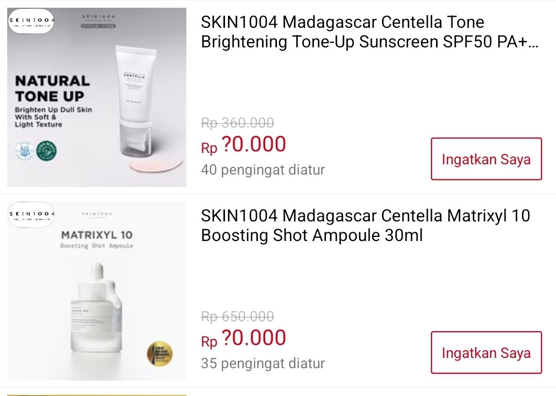 Shareinfodiskon's tweet photo. Flash sale jam 18.00 24jul
Skin1004 
⚡ Sunscreen tone up spf 50
💸10k (stok 15)
https://t.co/puGK1cJcEW

⚡Ampoule matrixyl 30ml
💸10k (stok 15)
https://t.co/AWgDo21y2O

Wta wtb #zonauang #zonajajan skincare korea glowing payday gajian sale https://t.co/yUXc2h950d