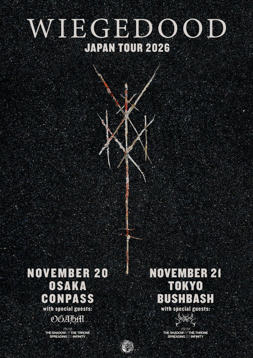 TokyoJupiter_KM's tweet photo. NEW SHOW:
Wiegedood JAPAN TOUR 2026

Oathbreakerとex-Amenraの面々によるベルギーの凄絶なるブラックメタル・トリオが日本初来襲。

11/20 心斎橋CONPASS
w/ OGAHM, From/infinity
11/21 小岩BUSHBASH
w/ Pale, From/infinity

🎫7/25正午発売
https://t.co/VtHIYXhyKK
https://t.co/2xxKge367B https://t.co/RGbtxtcgHS