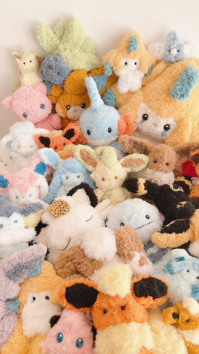 ranpeluche's tweet photo. 全部手作りの編みぐるみ！🧶
ポケモン好きなほどに見てもらえますように☀️

作り方はプロフィール🔗より https://t.co/XKJBOR8lY7