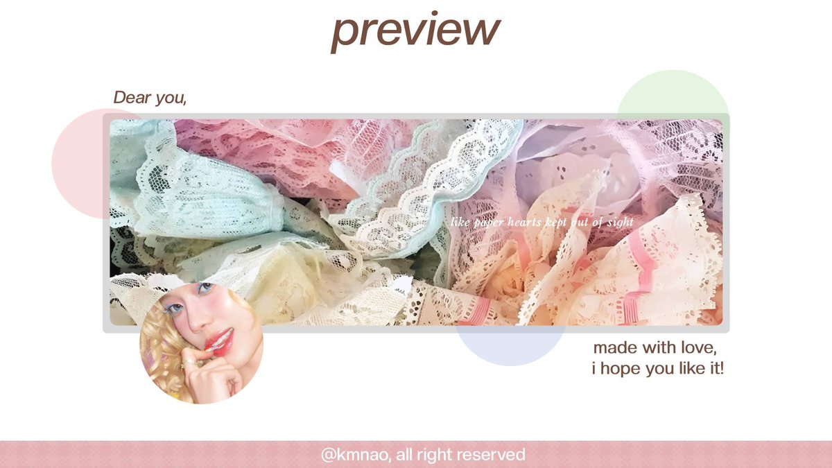 TheKithClub's tweet photo. help repost, thank you!

haloo! aku bawa layout ready stock scenery aespa, wonyoung, yeri, minji, hanni. harganya 5k; dapat 2 ava (jpg + png) dan 2 header (text + no text). bisa dm aku ke @kmnao buat jajan <3 

#bealanja https://t.co/5nxzuUJfRd