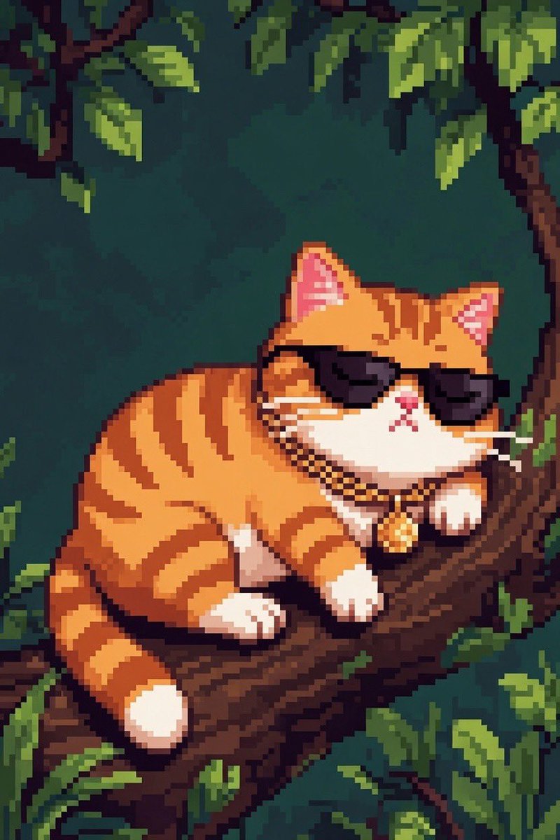 ORYXS_'s tweet photo. Some chase the hype. FATCAT chases the next nap. 😴🌳

Stay patient. Stay comfy. The community is growing every day. 🧡🐱 https://t.co/6trlSUJnhy