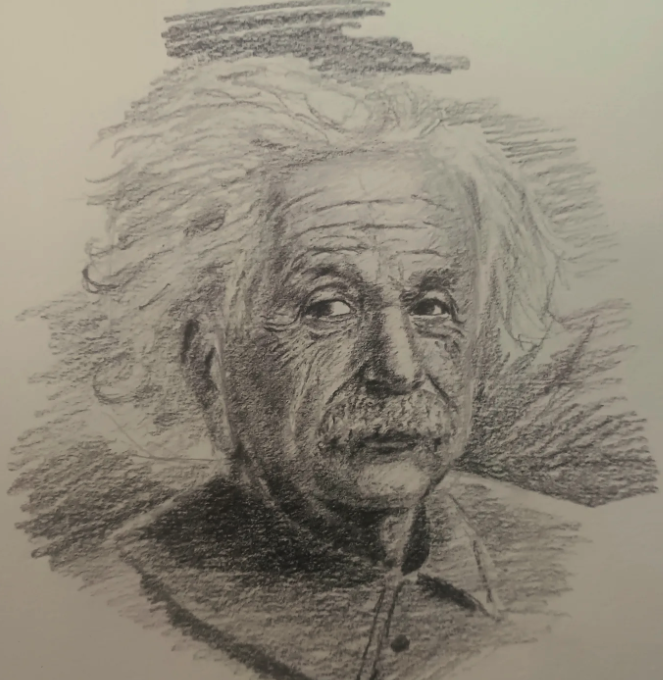 AlbertEinstein's tweet photo. Fan art Friday! https://t.co/nAtiSqrcI8 https://t.co/8fwpt61Vtp