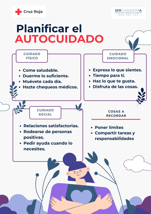 CruzRojaSalaman's tweet photo. En el Día Internacional de los Autocuidados, que simboliza que hay que cuidarse 24 horas al día 7 días a la semana, te recordamos algunos consejos.

‘Información, capacitación y apoyo a familias cuidadoras de personas mayores’ está financiado por @jcyl @familiajcyl  #Cuida65CyL https://t.co/joZeTz0s81