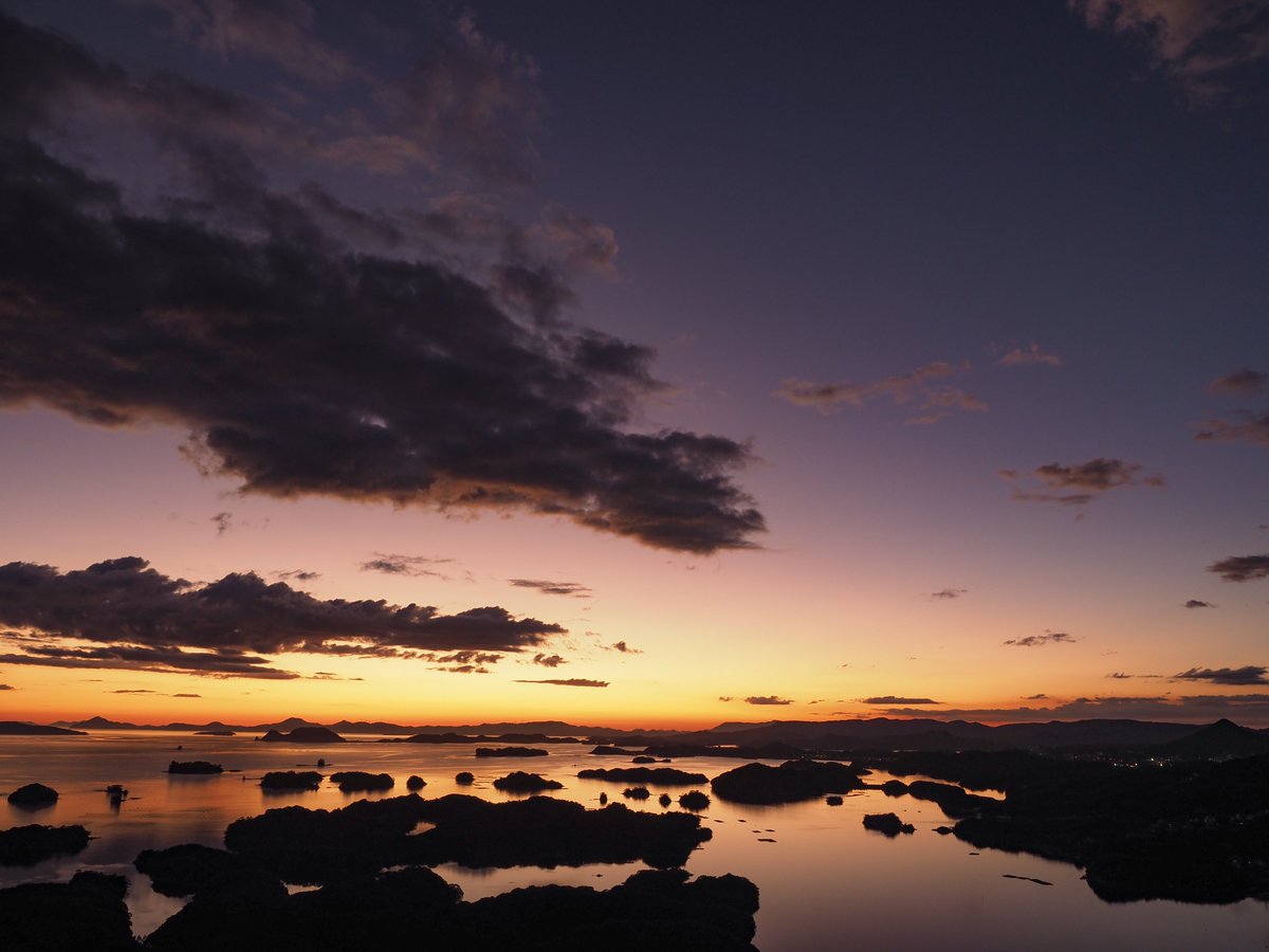 s13s2v's tweet photo. 九十九島夕焼け https://t.co/lJILyPQ9Bv