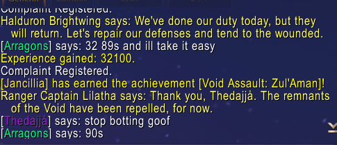 SkillChecK3D's tweet photo. @Warcraft only betrayer i care about is the lack of GM's punishing bot programs, when there's 32 Bot programs running around mass reporting 1 person and afk farming outside silvermoon city https://t.co/HMzZNJCDSw