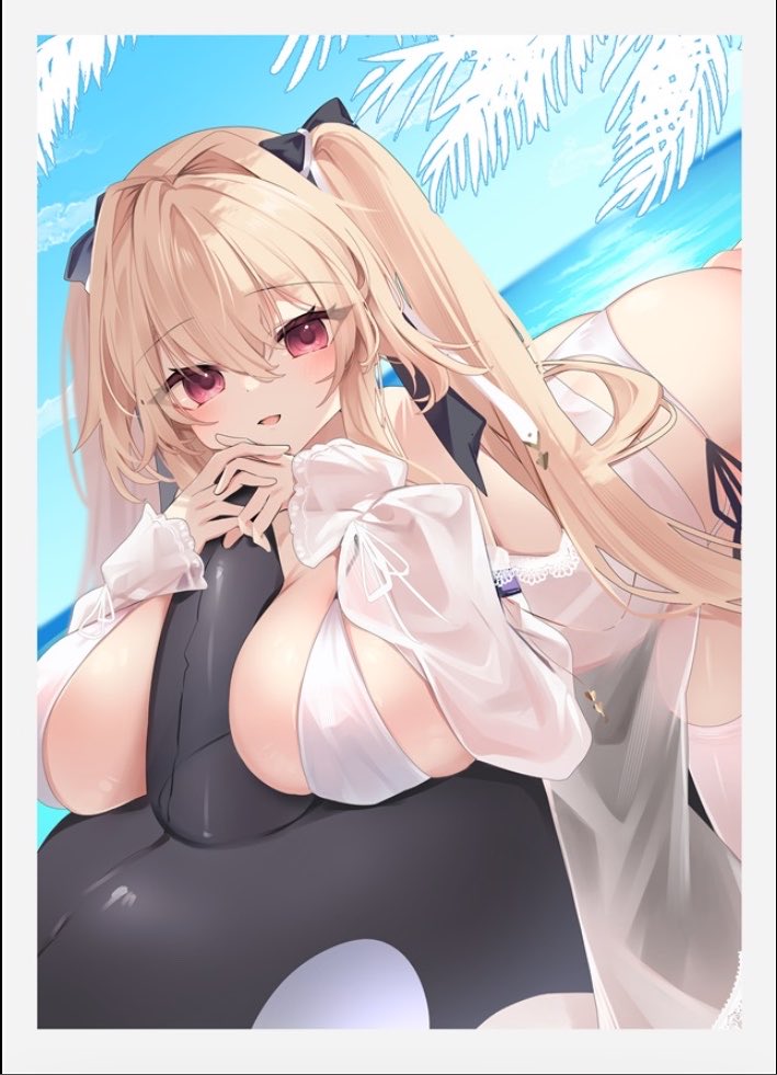 ebichiriSunday's tweet photo. 【お知らせ】C108新刊の予約告知とサンプルです！

アズレン水着100日チャレンジをまとめた1冊となっております🌴🏖

ご予約はツリーリンクからどうぞ〜 https://t.co/OOOhITE79Q