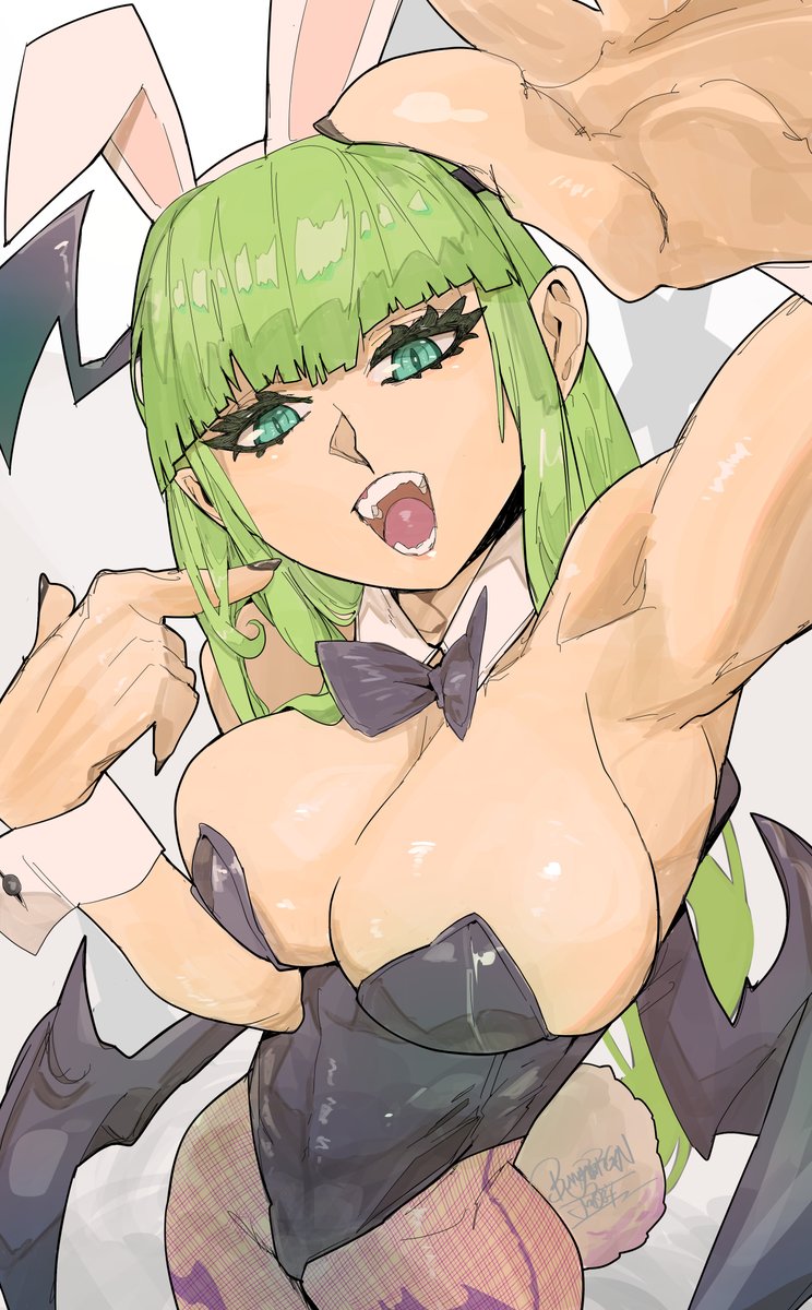 jinbei0608's tweet photo. ＃Darkstalkers
＃格ゲーキャラ描こうぜ
バニーモリガン描きました。 https://t.co/i8eNB9V0y5