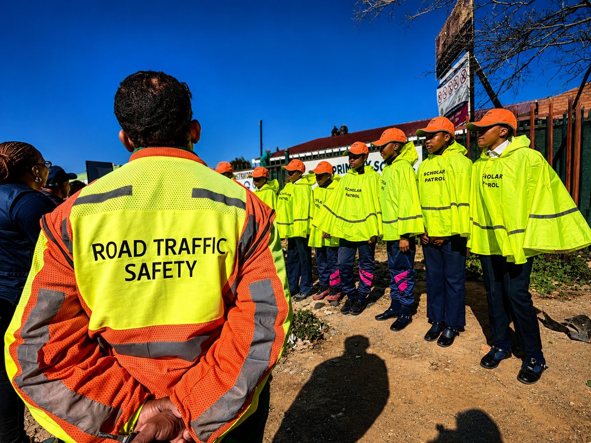 RAF_SA's tweet photo. The Road Accident Fund, in partnership with the Free State Department of Community Safety, Roads and Transport, handed over scholar patrol uniforms to learners at Joe Solomon and Batho Primary Schools to promote road safety and help protect future generations.

#Icare² https://t.co/lkdACRu8HH